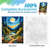 ZTOTZ Paint by Numbers Kit for Adults,Painting by Numbers Kit Landscape,Moon Landscape Paint by Numbers Adults on Canvas,Number Painting for Home Wall Decor 16x20Inch(Mountain) ZTOTZ