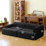 N&V Foam Sofa, Made with All Foam, Great for Livingroon and Bedroom (Black) N&V