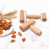 Whaline Wood Pastry Pizza Roller 2 Pieces Non Stick Wooden Rolling Pin for Home, Kitchen Baking Cooking Easy to Handle (T-Maple and H-Maple) Whaline