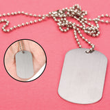 INKNOTE 30 PCS 2"x1" Stamping Blank Dog Metal Tags Stamping Aluminum Tag Pendants Shield Shape with 30 PCS Chain Necklaces, Hip Hop Style Pet Dog Name Number Tags Personalized Pendant DIY Craft Tags INKNOTE