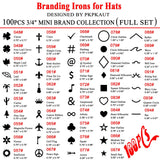 Custom Branding Irons Set for DIY Crafts - 100 Assorted Characters by PKPKAUT PKPKAUT