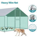 Airynee Large Chicken Coop, Chicken Coops for 10 Chickens, Chicken Runs for Yard with Water Poof & UV Resistance Cover, Chicken Coop Run with Double Lockable Doors for Outdoor Backyard Farm Use Airynee