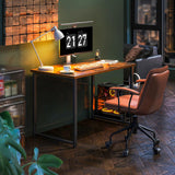 Coleshome 40 Inch Computer Desk, Modern Simple Style Desk for Home Office, Study Student Writing Desk, Vintage Coleshome