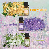 SALUBRITO Floral Fragrance Oils Set, Essential Oils for Diffuser & Candle Making Scents, 6x10ml Aromatherapy Oils Gift Set - Jasmine, Lavender, Rose, Gardenia, Cherry Blossom, Honeysuckle Oil Salubrito