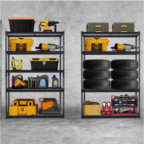 COZONY 48x18x72 Inch Garage Shelving, 5 Tier Heavy Duty Wire Shelf 2500 Lbs Capacity, Adjustable Metal Shelves, Industrial Utility Shelf Rack for Garage, Basement, Pantry, Warehouse COZONY