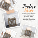 Autumn Alley Barn Door Rustic Square Farmhouse Tissue Box Cover, Farmhouse Bathroom Accessories, Rustic Bathroom Décor Tissue Holder, Wood Tissue Box Cover with Galvanized Decor Autumn Alley