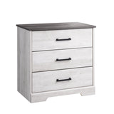 Prepac Rustic Ridge Farmhouse 3-Drawer Nightstand, Washed White, ADNR-1603-1 Prepac