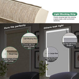 Tonature 100% Blackout Roller Blinds Cordless Shades with Natural Linen Fabric,Roller Blinds for Indoor Windows,Custom Blinds & Shades for Home,Bedroom,Custom Size,Khaki(Blackout) Tonature