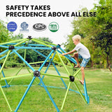 Easyego Climbing Dome, 10FT Jungle Gym with Swing for Kids 3 to 10 Outdoor Play Equipment, Supports 800lbs Toddler Play Set, Anti-Rust & Easy Assembly, Gift for Boys Girls Easyego