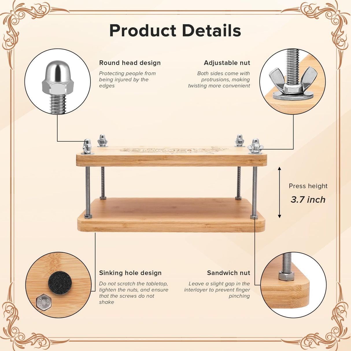 SCITROFACTORY 22PCS Book Binding Press Kits, Premium Book Binding Kit with Bone Folder, Press, and Supplies - Complete Bookbinding Set for DIY Projects and Repair SCITROFACTORY