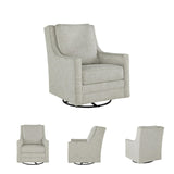 Signature Design by Ashley Kambria Casual Upholstered Swivel Glider Accent Chair, Gray Signature Design by Ashley