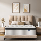 cemtip Full Size Mattress, 12 Inch Hybrid Mattress in a Box, Memory Foam and Pocket Springs, Fiberglass Free, Soft and Breathable, Medium Firm Feel cemtip