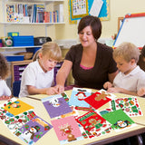 Fancy Land Christmas Cards with Envelopes and Stickers 18pcs Holiday DIY Make Your Own Christmas Cards Making Kit Craft for Kids Classic Fancy Land