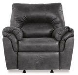 Signature Design by Ashley Bladen Faux Leather Manual Rocker Recliner, Gray Signature Design by Ashley