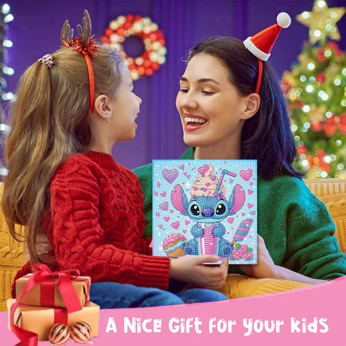 KOJEFCV 4 PCS Diamond Art Painting Kits for Kids,Cartoon Diamond Art for Kids Ages 4-8-12,Cartoon Gem Kit Crafts Beginners for Gift Home Wall Decor(6x6inch) KOJEFCV