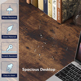 Tribesigns Writing Computer Desk, 55 inch Heavy Duty Study Desk with Z-Shaped Metal Leg, Modern Simple Home Office Computer Desk, Rustic Brown Tribesigns