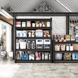 SDXYSTCE 48" W Garage Storage Shelves Heavy Duty, 3000LBS Loads Adjustable Garage Shelving, 5-Tier Metal Shelving Units and Storage Racks, Industrial Utility Shelf,48" Wx24 Dx78 H, Black SDXYSTCE