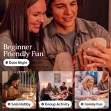 Sculpd - The Original Pottery Starter Kit - Complete Air Dry Clay Beginner Set for 2 Adults: Includes Sculpting Tools, Gloss Varnish, Paint Brushes, Guide, Video Tutorials & More - Gift, Arts Crafts Sculpd