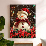 Reivworl Christmas Paint by Numbers Kit for Adults Beginners, Snowman Paint by Numbers, Adult Paint by Number Kits for Gifts and Home Wall Decor 16x20 Inch Reivworl