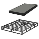 VIPSHOW 7 Inch King Metal Box Spring with Round Corners - 3000 lbs Capacity, High Profile Heavy Duty Mattress Foundation with Steel Slats, Noise-Free, Easy Assemble, Black VIPSHOW
