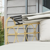 Outsunny Patio Furniture Set, Round Outdoor Daybed with Washable Couch Cushions, Hollow Wicker PE Rattan Sectional Sofa with Retractable Canopy for Pool, Lawn, Cream White Outsunny