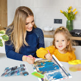 GDYEEH DIY 5D Sea View Room Diamond Art Painting Kits, Flowers Full Round Drill Sparkling Diamond Painting Picture, Boat Diamond Painting Art Craft Kits for Adults Beginners, Home Wall Decor 12x16inch GDYEEH