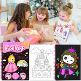 LICSOR Foil Art & Crafts Activity for Kids, Fun Craft for Girls Ages 4-6-8-12, Unicorn Princess 2-in-1 DIY Creative Travel Toys Art Supplies, Birthday Gift Party Favor for Kid 4 5 7 9 10 11 Year Old LICSOR