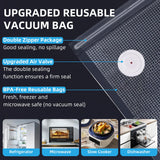 Vixino Vacuum Sealer, vacuum sealer for food, handheld vacuum sealer, compact vacuum sealer(Vacuum Sealers+ 30 reusable vacuum seal bags) Vixino