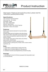 Pellor Wood Tree Swing Seat,Indoor Outdoor Rope Wooden Swing Set for Children Adult Kids (Burlywood) PELLOR