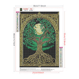 Lxmsja Tree of Life Diamond Art Kits for Adults, Moon DIY Full Drill Diamond Painting Kits for Beginners, 5D Gem Art Crafts for Adults, Home Wall Decor 12x16 inch Lxmsja