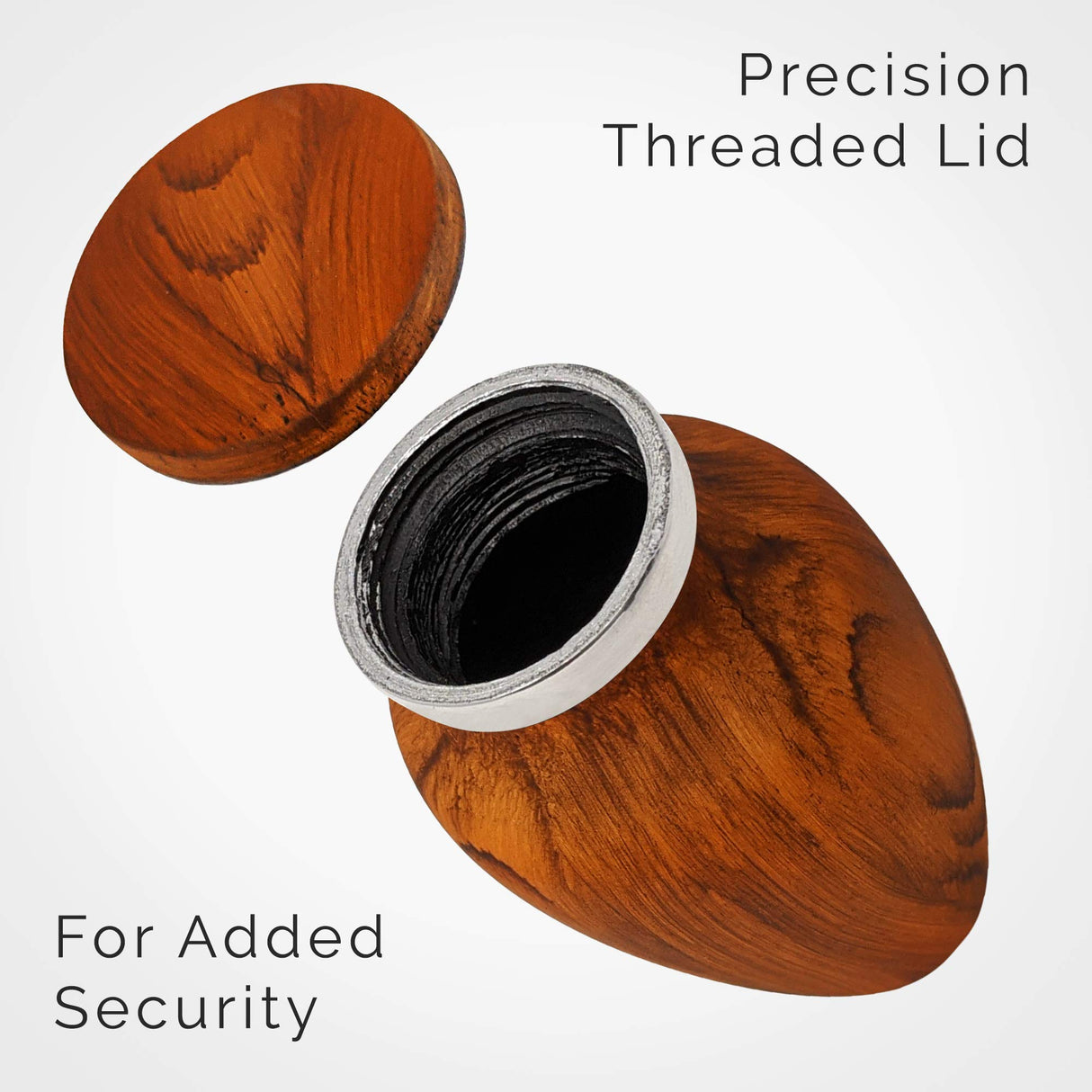 Small Keepsake Cremation Urn for Human Ashes with Wood Grain Finish Choose from 4 Unique Woodgrains Mini Metal Sharing Personal Funeral Urn for Pet or Human Ashes (South American Rosewood) KC KATIE COLLECTION BY URNSELLER