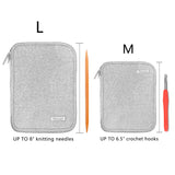 Damero Crochet Hook Case, Travel Storage Bag for Swing Crochet Hooks, Lighted Hooks, Needles(Up to 8'') and Accessories, Large, Purple (No Accessories Included) Damero