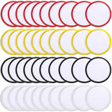 40 Pieces Sublimation Patch Round Blank Patch Fabric Iron-on Blank Patch Heat Transfer Repair Patch Sublimation Blank Fabric Repair Patch for Clothes, Hats, Uniforms, Backpacks, Shoes Geosar