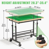 CODACE Puzzle Table with Drawers - 1500 Pieces Jigsaw Puzzle Tables for Adults, Tilting Puzzles Board with Cover, Puzzles Table with Storage and Adjustable Height Legs，Present for Puzzles Enthusiast CODACE
