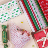 Blisstime Tissue Paper for Gift Bags 110 Sheets 13.8'' x 19.7'' Christmas Tissue Paper for Gift Wrapping, 8 Different Designs Christmas Wrapping Paper Bulk for DIY Crafts Holiday Decor (110) Blisstime