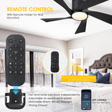 CHESUR Black Ceiling Fans with Lights - 36" Flush Mount Low Profile Ceiling Fan with Remote/App, Dimmable and 3CCT, Reversible, Modern Ceiling Fan Light for Indoor Bedroom, Kids Room CHESUR