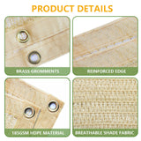 90% 6x15ft Sun Shade Cloth for Outdoor Deck Backyard Patio Garden Pergola Cover Canopy Beige POYEE