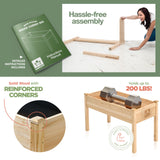 Raised Garden Bed With Legs 48x24x30" - Natural Cedar Wood Elevated Planter Box with Bed Liner for Flowers, Veggies, Herbs. Space Saver for Outdoor Patio, Deck, Balcony, Backyard. 200lb Capacity Maple99