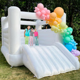 iLink-outer White Bounce House for Kid and Adult Large Indoor Outdoor Bouncy Castle Theme for Kids 133.86 x 96.46 x 74.02 inch Big Playhouse for Party iLink-outer