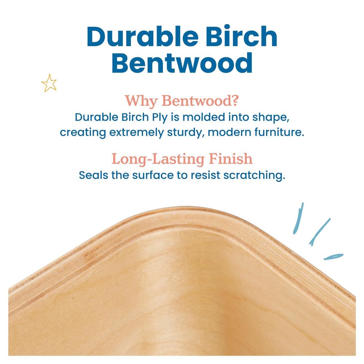 ECR4Kids Bentwood Lap Desk with Handles, Activity Table, Natural ECR4Kids