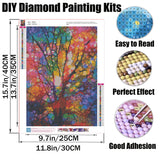 GMETNIC The Tree of Life Diamond Painting Kits, Diamond Art Kits for Adults 5d Diamond Painting for Beginners, Abstract Art Wall Decor Gifts Round Diamonds Full Drill Pintura De Diamantes12x16inch GMETNIC