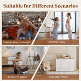 Tafeumob Murphy Bed Queen Size: Wood Murphy Bed Cabinet with Drawer Space-Saving with Shelves & Charging Station for Bedroom, Multipurpose Area, Guest Room, Apartment White (Without Mattress) Tafeumob