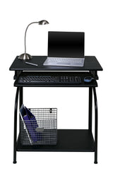 OneSpace Stanton Desk with Pullout Keyboard Tray Computer, Black OneSpace