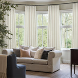 100% Blackout Curtains 84 Inch Length 2 Panels Set Neutral Boho Linen Farmhouse for Bedroom Windows Living Room Darkening Thermal Insulated Drapes Natural Cream Ivory 7ft Long Back Tab Pleated Pocket Pitalk