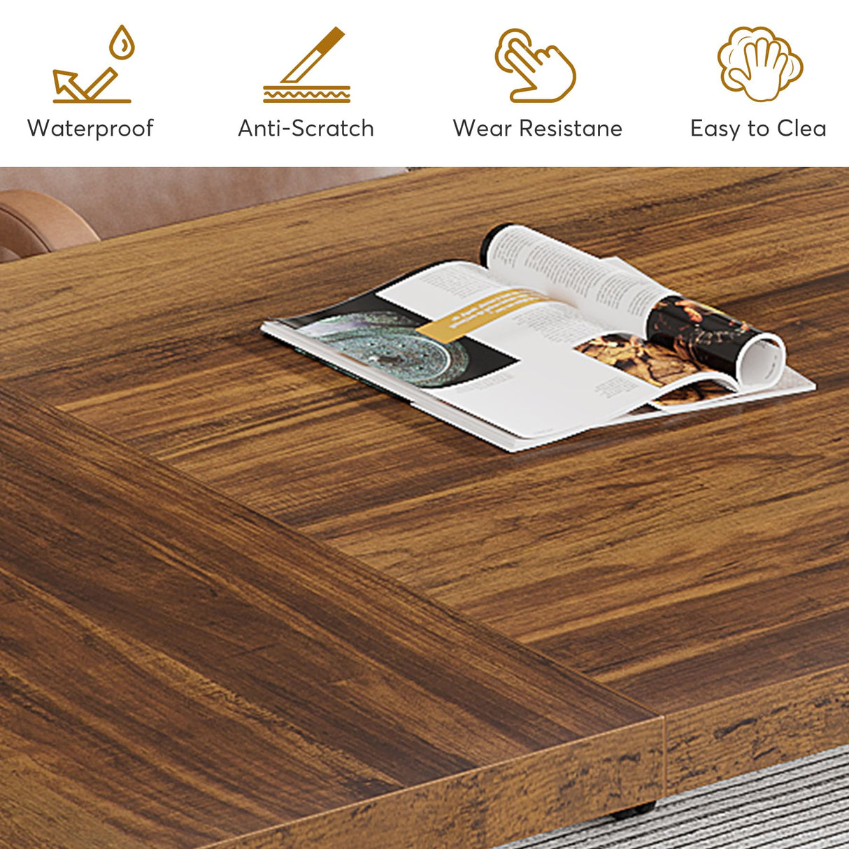 Tribesigns 70.9" Executive Desk, Large Office Computer Desk, Simple Laptop Desk Study Writing Table Workstation for Home Office Tribesigns