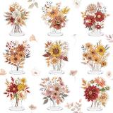 Kosiz 9 Pcs Thanksgiving Diamond Painting Tabletop Decorations Fall Wildflower Diamond Art Kits for Adults Double Sided Acrylic Flower Centerpiece for Tables DIY Crafts Party Decor Thanksgiving Gifts Kosiz