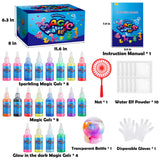 Kidisego Aqua Fairy Water Gel Kit for Kids, Magic Water Elf Toy Kit with 20 Colors Magic Gel, Aqua Fairy kit with 24 Shape Molds, Crate Your Own Magic Elf Kits Water Pets Craft Kits for Kids Kidisego