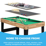 Best Choice Products 10-in-1 Combo Game Table Set w/Hockey, Foosball, Pool, Shuffleboard, Ping Pong, Checkers, Bowling, and Backgammon - Natural Best Choice Products