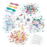 Make It Real: Disney Princess: Castle Style DIY Bracelet Kit - 332 pcs Jewelry Set, Create 12 Bracelets, 8 Exclusive Charms, Girls & Kids Ages 6+ Make It Real