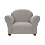 Keet Roundy Kid's Chair Gingham Kids Chair, Comfortable and Durable Kids Chair, Kids Armchair Easy to Coordinate, Kids Bedroom Chair, Comfy, Ages 2-5 Years, Kid Sofa Chair, Brown Keet